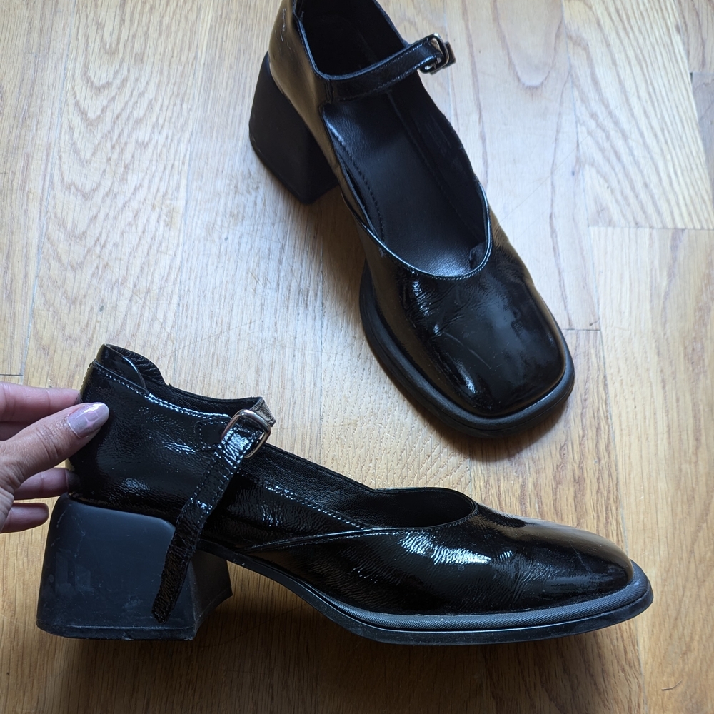 Vagabond Ansie Black Patent Mary Janes